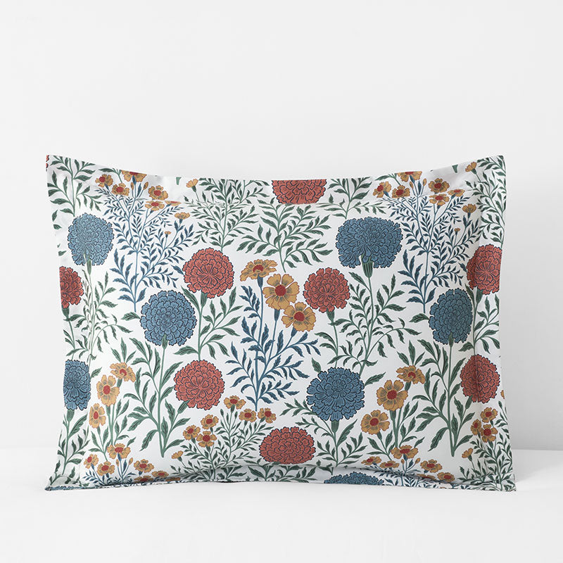 Zinnia Floral Classic Smooth Sateen Sham