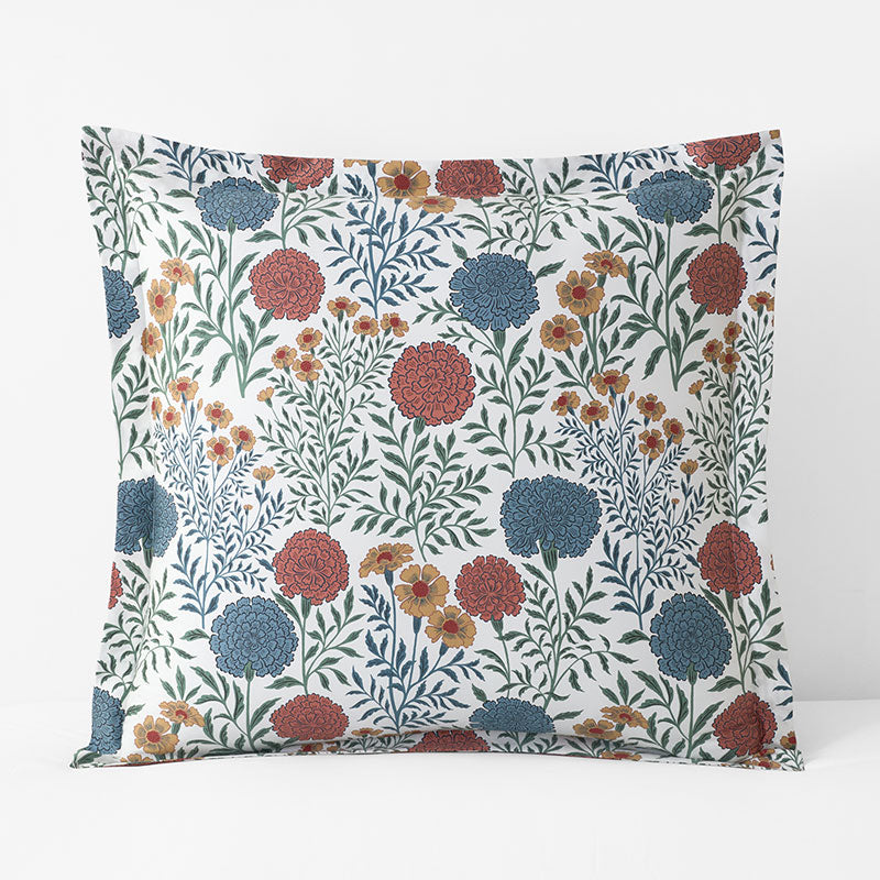 Zinnia Floral Classic Smooth Sateen Sham