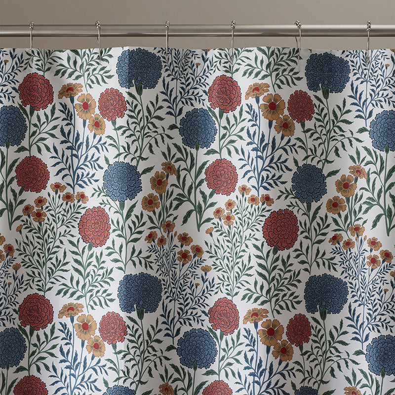Zinnia Floral Classic Smooth Sateen Shower Curtain