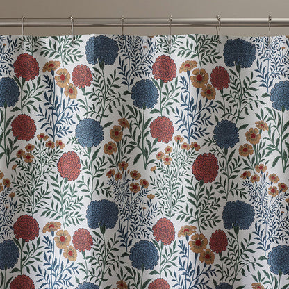 Zinnia Floral Classic Smooth Sateen Shower Curtain