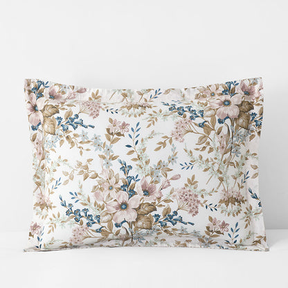 Blooming Floret Garment Washed Cotton Percale Reversible Sham
