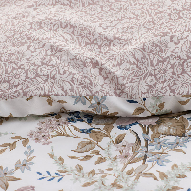 Blooming Floret Garment Washed Cotton Percale Reversible Comforter Set