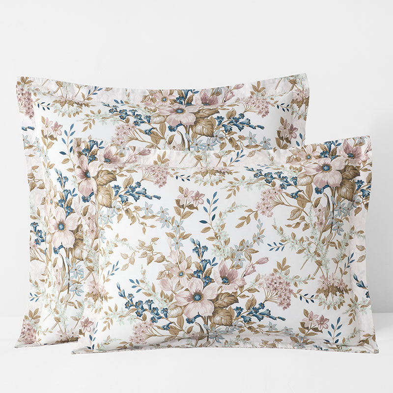 Blooming Floret Garment Washed Cotton Percale Reversible Sham