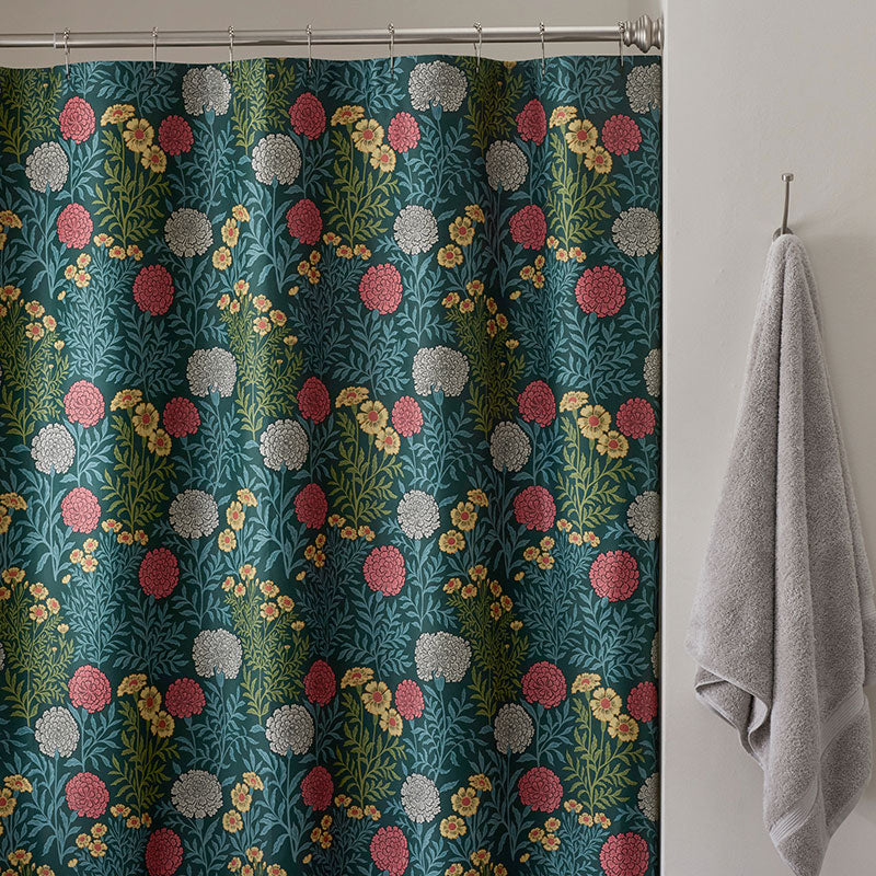 Zinnia Floral Classic Smooth Sateen Shower Curtain