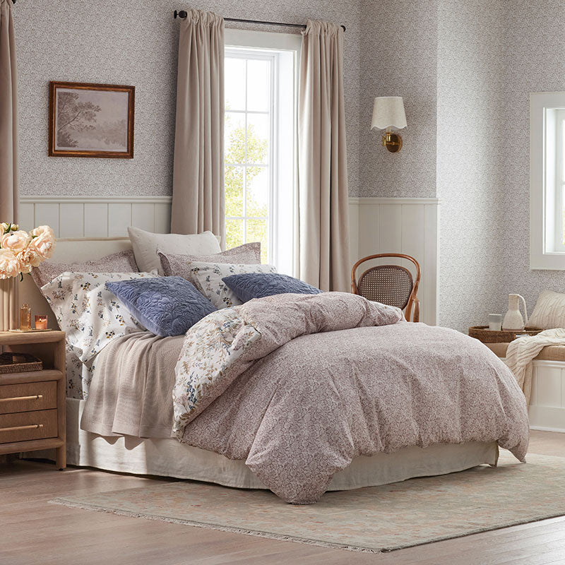 Blooming Floret Garment Washed Cotton Percale Reversible Comforter Set