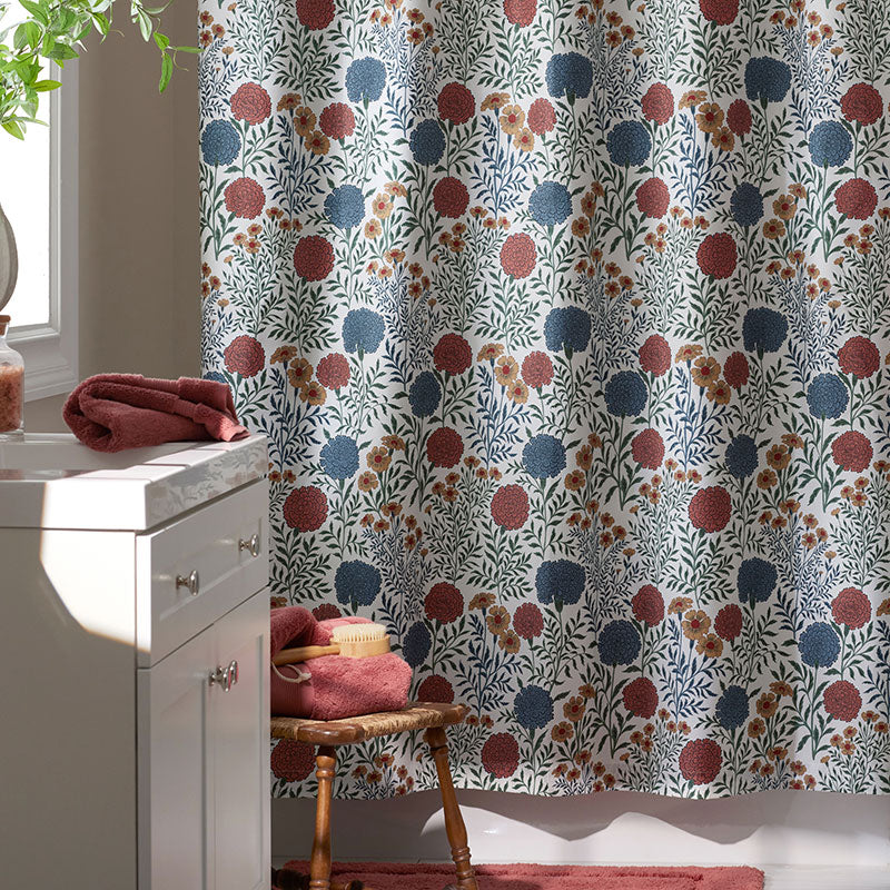 Zinnia Floral Classic Smooth Sateen Shower Curtain