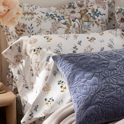Blooming Bouquet Garment Washed Cotton Percale Pillowcase Set