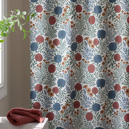 Zinnia Floral Classic Smooth Sateen Shower Curtain