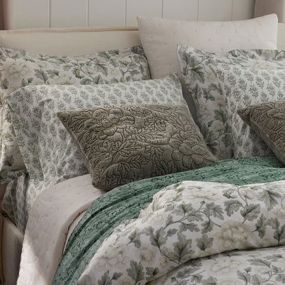 Fancy Blossom Garment Washed Cotton Percale Pillowcase Set
