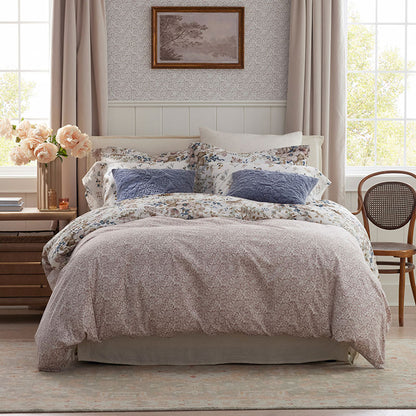 Blooming Floret Garment Washed Cotton Percale Reversible Comforter Set