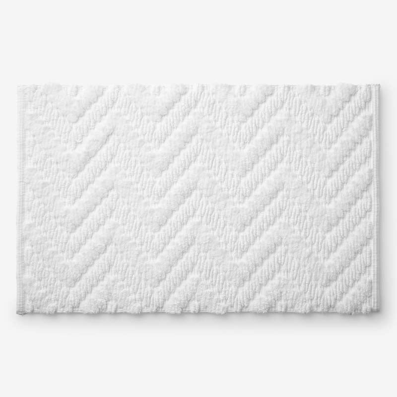 Textured Handwoven Cotton Bath Rug