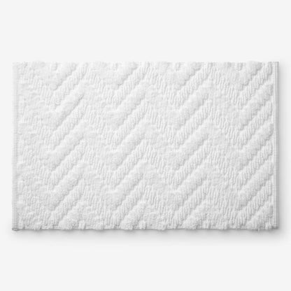 Textured Handwoven Cotton Bath Rug