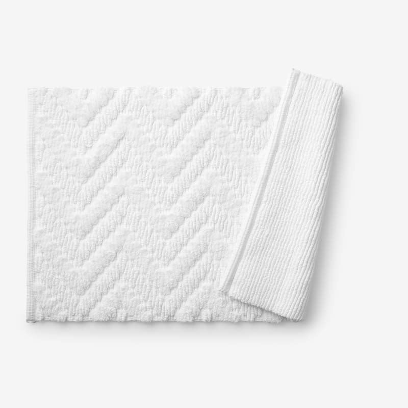 Textured Handwoven Cotton Bath Rug
