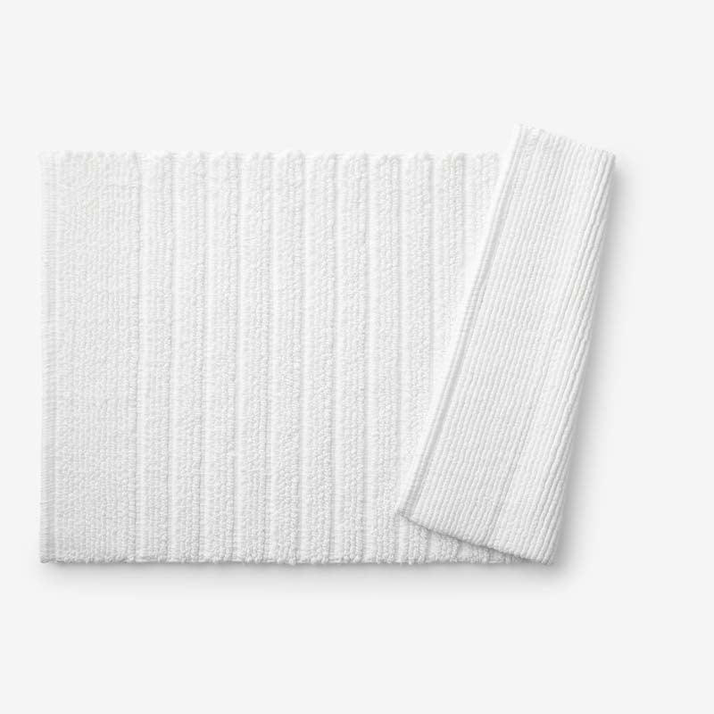 Textured Handwoven Cotton Bath Rug