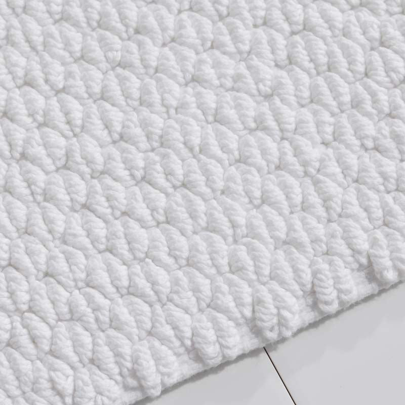 Textured Handwoven Cotton Bath Rug