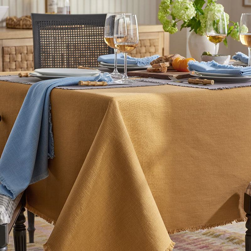 Solid Fringe Tablecloth