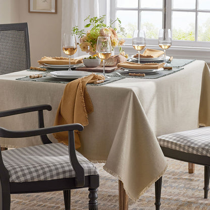 Solid Fringe Tablecloth