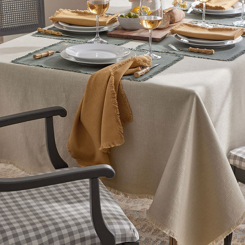 Solid Fringe Tablecloth