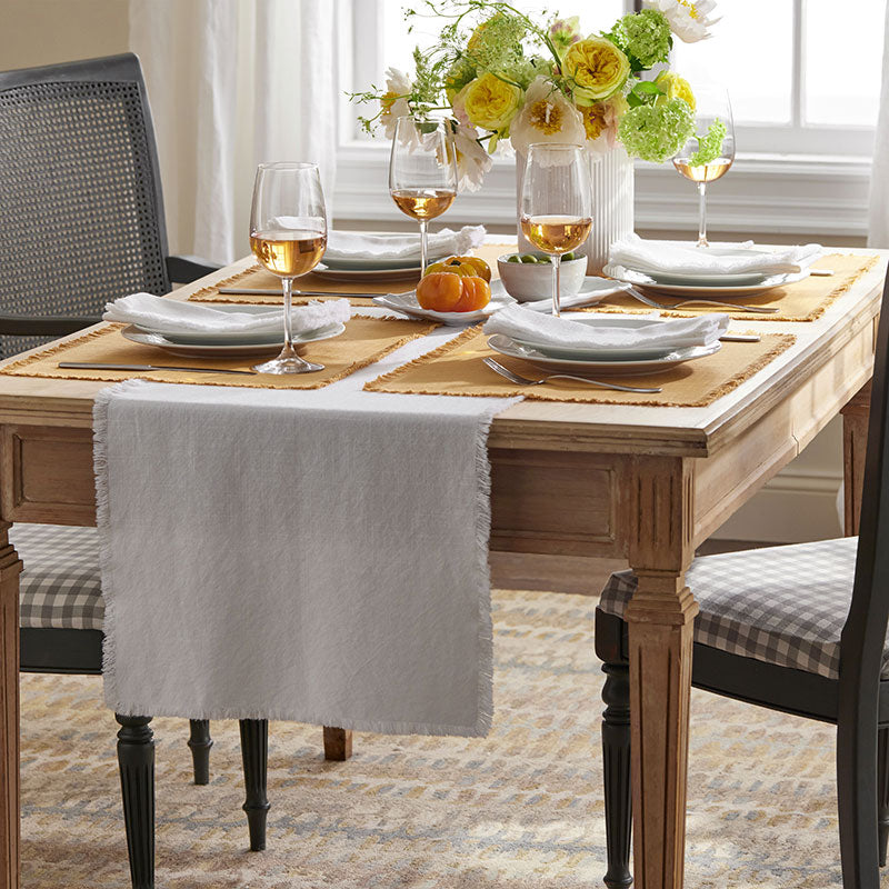 Solid Fringe Placemats, Set of 4