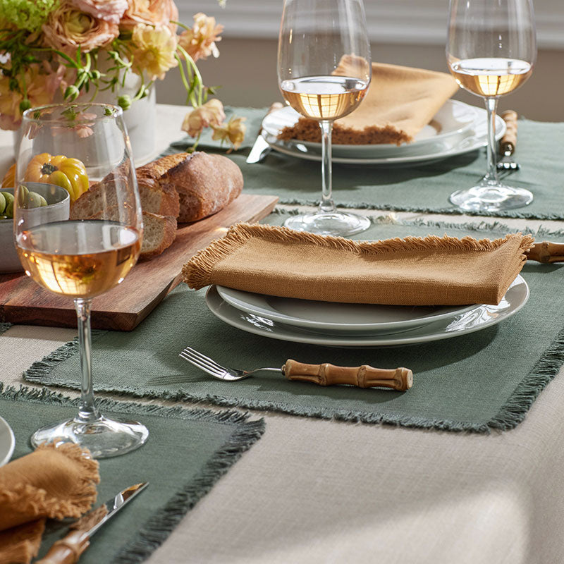 Solid Fringe Placemats, Set of 4