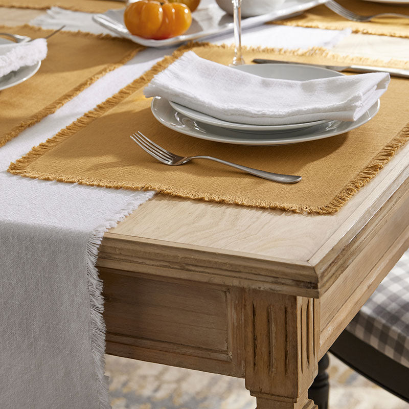 Solid Fringe Placemats, Set of 4