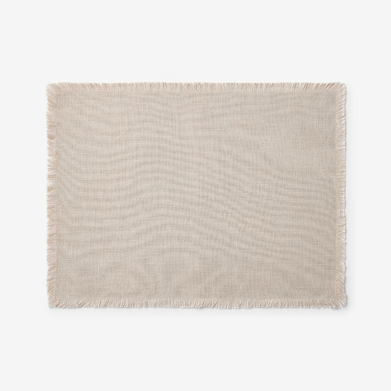 Solid Fringe Placemats, Set of 4