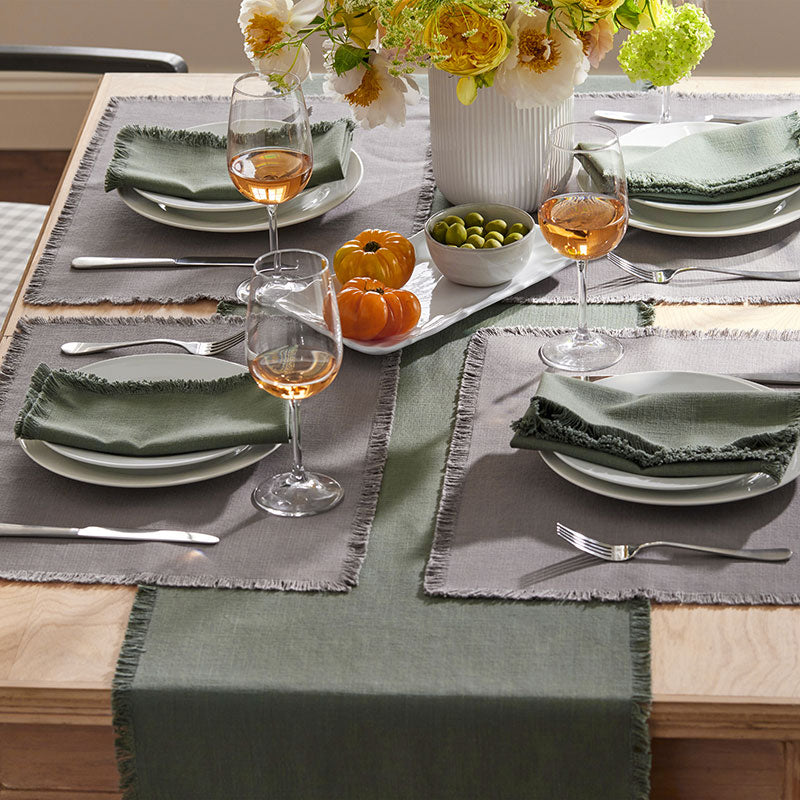 Solid Fringe Placemats, Set of 4