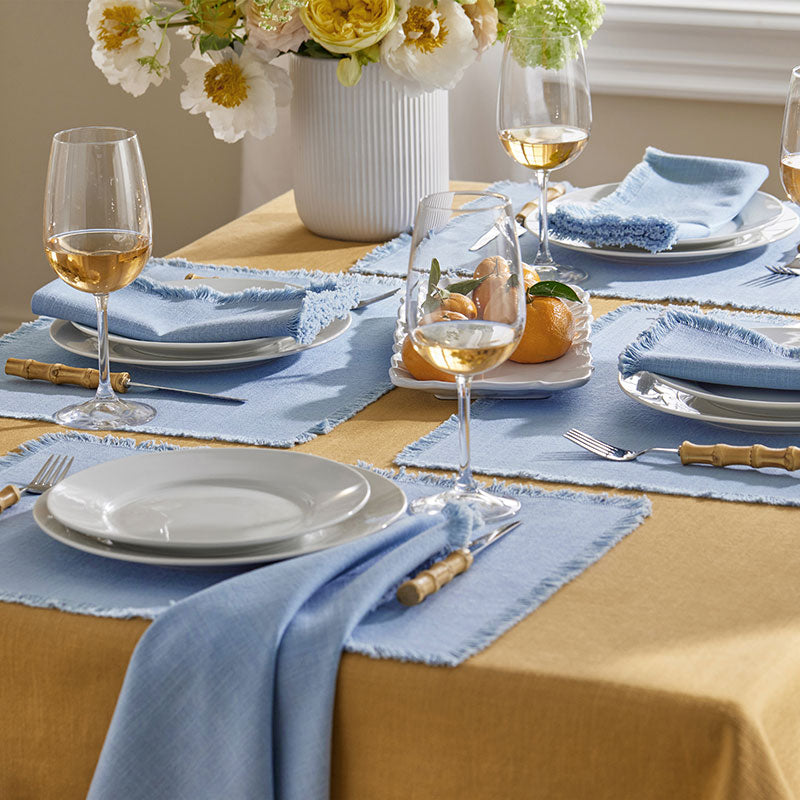 Solid Fringe Placemats, Set of 4