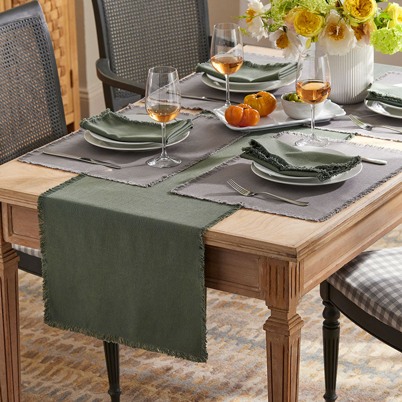 Solid Fringe Placemats, Set of 4
