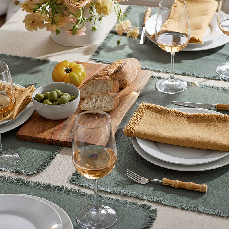 Solid Fringe Napkins, Set of 4