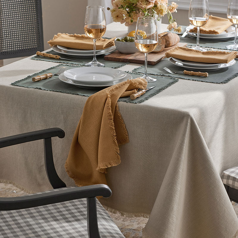 Solid Fringe Napkins, Set of 4