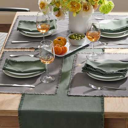 Solid Fringe Napkins, Set of 4