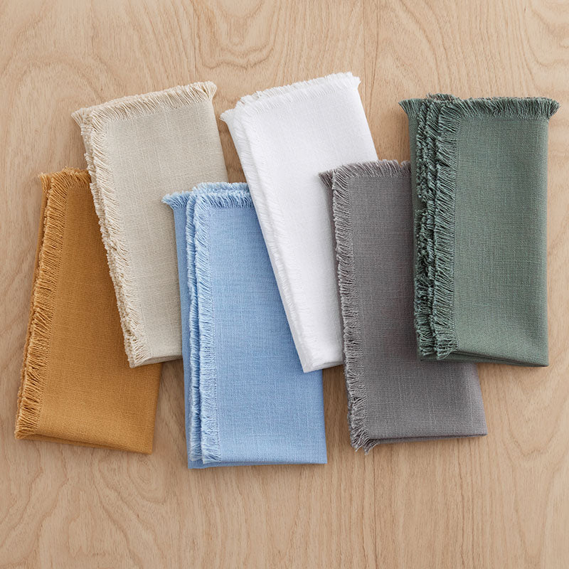 Solid Fringe Napkins, Set of 4