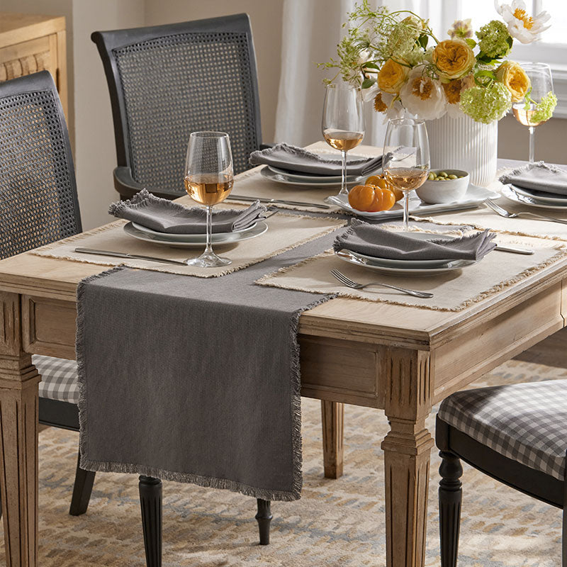 Solid Fringe Napkins, Set of 4