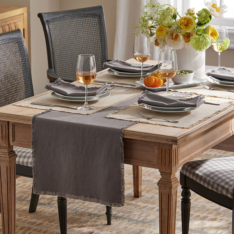 Solid Fringe Placemats, Set of 4