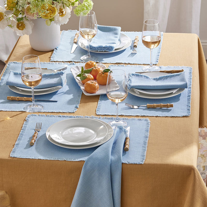 Solid Fringe Napkins, Set of 4