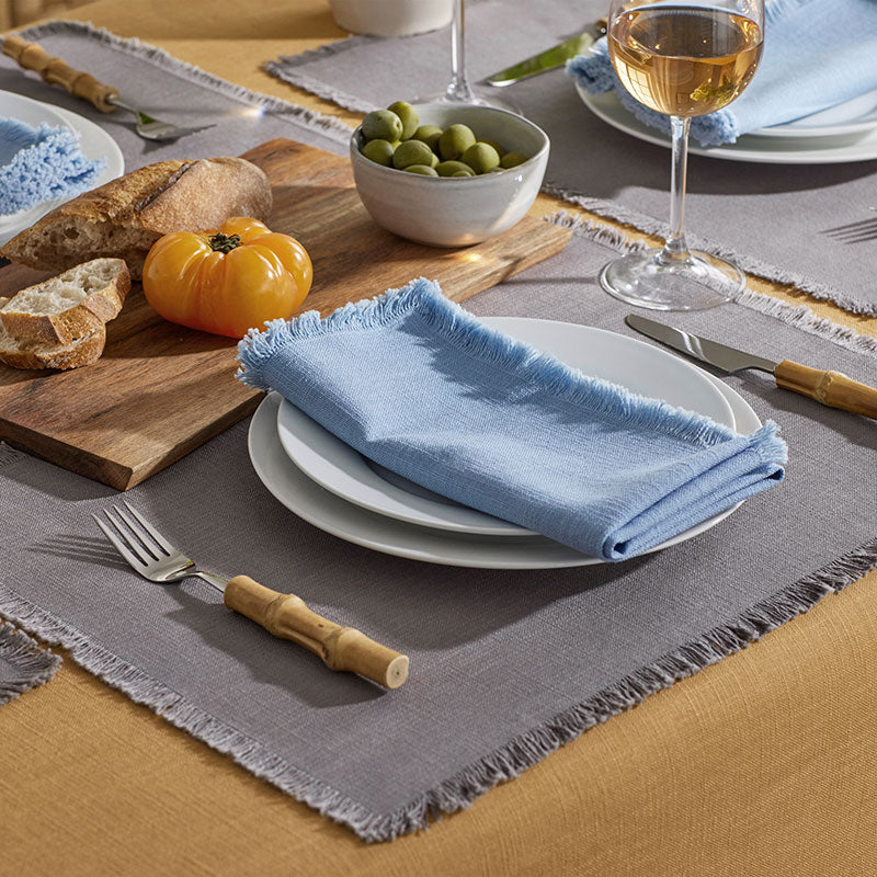 Solid Fringe Napkins, Set of 4