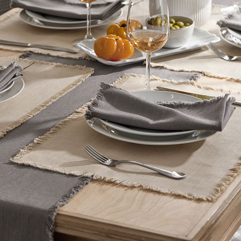 Solid Fringe Napkins, Set of 4