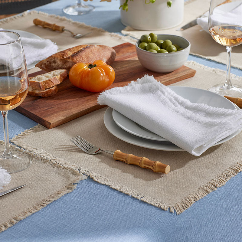 Solid Fringe Napkins, Set of 4