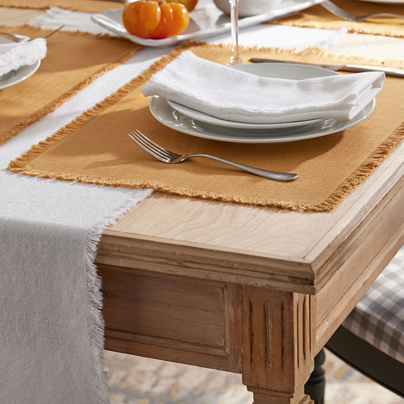 Solid Fringe Napkins, Set of 4