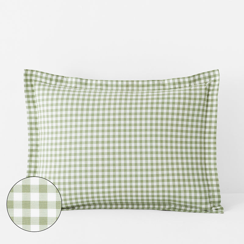 Gingham Classic Cool Organic Cotton Percale Sham