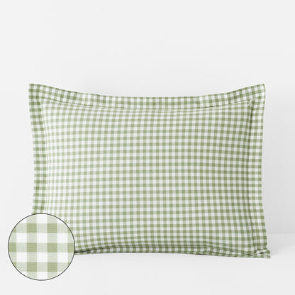 Gingham Classic Cool Organic Cotton Percale Sham