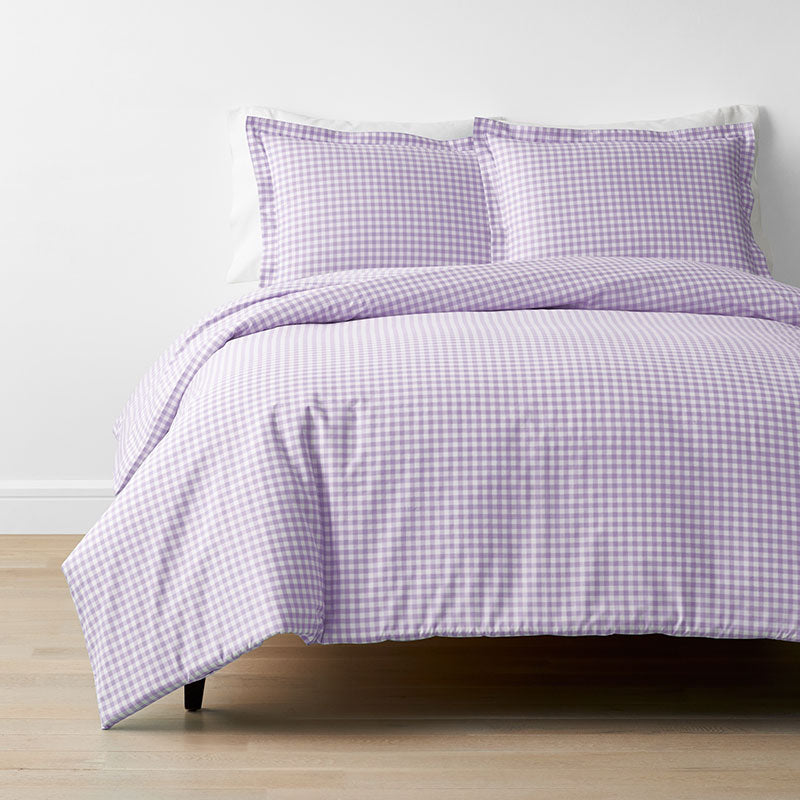Gingham Classic Cool Organic Cotton Percale Duvet Cover Set