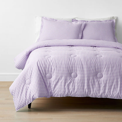 Gingham Classic Cool Organic Cotton Percale Comforter Set