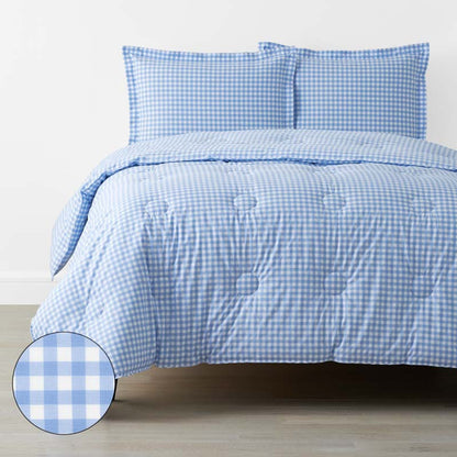 Gingham Classic Cool Organic Cotton Percale Comforter Set