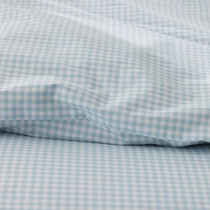Ditsy Gingham Classic Cool Organic Cotton Percale Comforter Set