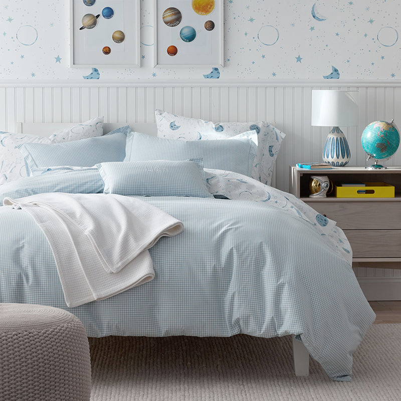 Ditsy Gingham Classic Cool Organic Cotton Percale Sham