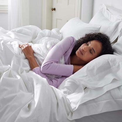 4-Piece Classic Cool Cotton Percale Solid Bedding Bundle