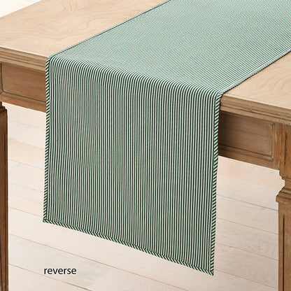 Holiday Vine Stripe Reversible Table Runner