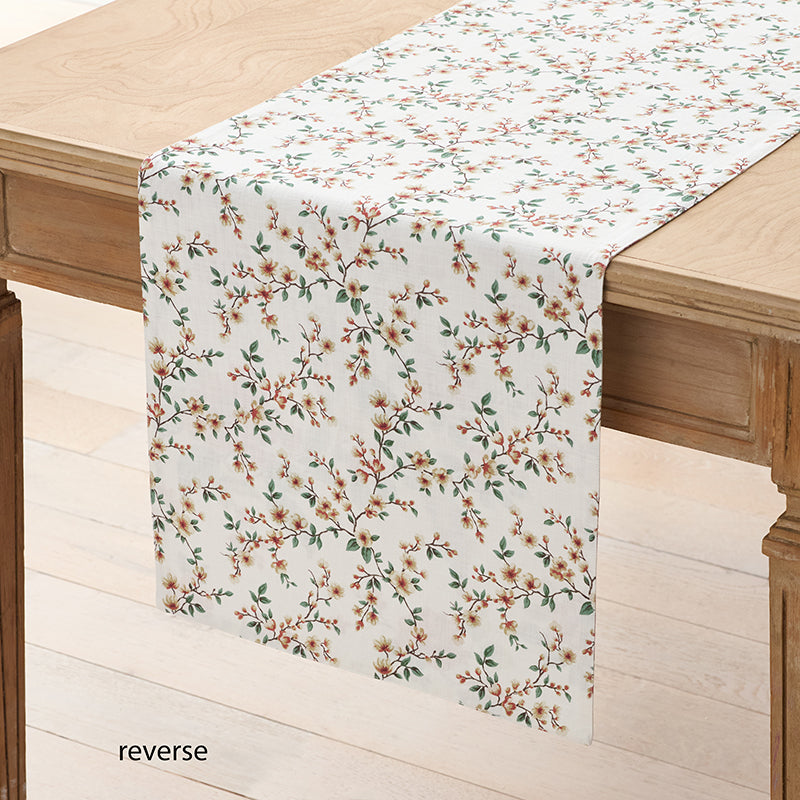 Elegant Pheasant Reversible Table Runner